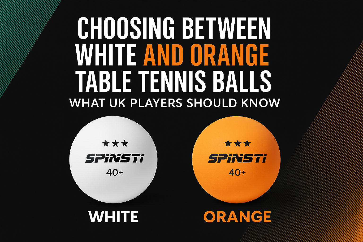 Choosing Between White and Orange Table Tennis Balls: What UK Players Should Know